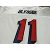 001 # 11 Drew Bledsoe spel slitna 1993 vitblå college jersey size s-4xl eller anpassade något namn eller nummer jersey