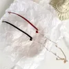 Short Small Red Heart Choker Simple Temperament Net Love Pearl Chain Necklace Rope Necklaces Women Wedding Jewelry