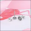 Stud Earrings Jewelry Eudora Real 925 Sterling Sier Earring Celtics Knot Flowers Triangle Fashion Dangler For Women Gift Cye69 210323 Drop D