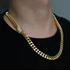 Colares Pingente Moda Hip Hop Homens Colar Cadeia Gold Filled Curb Cuban Long Link Gargantilha Masculino Feminino Collier Jóias 61cm 71cm2934