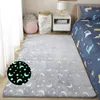 Tjock matta Living Lysous Plush Rug Dinosaur Moon Barn Bedrum Fluffig Golv Mattor Bedside Heminredning Mattor Velvet Mat 210928