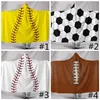 Couvre-couverture à capuche de baseball serviette de plage de football Sherpa Sherpa Sports à thème de softball Swaddling Couverture 150 * 130 cm DFB