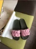 2022 Brand Slippers Designer Embroidered Women Sandals Camouflage Multicolor oblique Letter Slide Ladies Flat Rubber Slipper