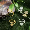 Lotus fun real 925 prata esterlina 18k anel de ouro cristal natural artesanal jóias finas lírio do vale flor anéis para mulher 25620685