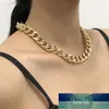 Punk Miami Kubanische Halskette Kragen Aussage Hip Hop Big Chunky Aluminium Gold Farbe Dicke Kette Halskette Frauen Schmuck Fabrikpreis Expertendesign Qualität