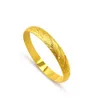 Solido Dubai Bangle For Women 18k Yellow Gold Filled Classico regalo braccialetto femminile di moda