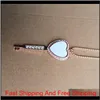 Sublimation Blank Heart Key Necklaces Pendants With Drill Necklace Pendant Hot Tranfer Printing Consumable Factory Price Wholesale Qmz 2Y1No