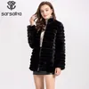 Naturlig Mink Coats Kvinnor Vinter Real Fur Mink Jacka Kvinna Äkta Fur Coat Hooded Black Fashion Luxury Clothes Ladies 2022 211124