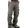 Pantaloni cargo da uomo Mens Casual Multi tasche Taglie forti militari 44 Pantaloni tattici Uomo Outwear Army Pantaloni dritti Pantaloni lunghi 211201