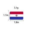 10st Paraguay National Flag Brosch mode lapel pin för kvinnor och män ryggsäckar kläder patriotiska dekor akryl märken