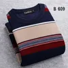 Sweater Men Winter Thin fleece O-neck Thermal Men Clothes Knitted Striple Slim Fit Pullover Pull Homme 211006