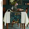 Bulbul floral cotton cloth table runner modern for party wedding home el office decoration 210708