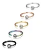 Ouro aço inoxidável c em forma de corpora piercing ring ring ring ring anéis de diamante para mulheres jóias de moda will e areia