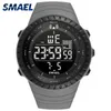 Nowy Hot Smael Marka Sport Watch Męskie Moda Casual Electronics Wristwatches Wielofunkcyjny Zegar 50 metrów Wodoodporne godziny 1237 q0524