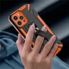 Anti-Drop-Halterung TPU PC-Handyhüllen für iPhone 12 Pro Max 11 Auto magnetische unsichtbare Rüstung Schutzhülle