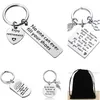 Kocham Cię Personalizuj Keychain Ojca Walentynki Prezent Breloki Drive Bezpieczne Samochód Brelok Uchwyt Dla Tata Boyfriend Girlfriend Girlfriend Urodziny Prezenty