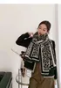 Net Retro Retro Novo Clássico Shawls Design Lenço de Cashmere para Homens e Mulheres Inverno Lenços Padrão Grande Pattern Pashminas Shawls Lenços Negro Marrom