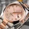 Best version new version 31 mm 36mm Red Dial Watch 18K Rose Gold Asia ETA2813 Movement Automatic Unisex Watch Watches