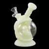 Hookahs 6.4'' Space Capsule Silicone Hookah Water Pipes Glass Bong Dab Rig Joint Heat Resistant