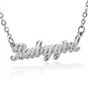 Bijoux en gros 14k 18k 24k lettre pendentif Sier personnalisé mon acier inoxydable personnalisé plaque signalétique en or collier personnalisé