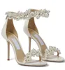 Scarpe da sposa da sposa - Marchi estivi Sandali Maisel Lxuxry Crystal / Crystal Tacchi alti da donna Décolleté da sera squisiti con scatola.EU35-43