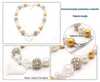 Новые модные белые сердца кулон ожерелье мода девочек девочек ожерелье из бисера ручной работы ювелирные изделия для вечеринок подарок