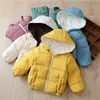 Inverno crianças para baixo jaquetas para meninas casacos engrossar pato para baixo meninos jaqueta criança toddler com capuz outerwear bebê crianças snowsuit roupas h0909