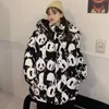 Women's Down & Parkas Korean 2022 Winter Jacket Loose Cartoon Cow Panda Thick Bread Thicken Female Ins Harajuku Bf Student Cotton Luci22