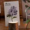 Party Decoration 20st Wood Table Holder Namn Place Cards Stand Stump Wedding Decorating Sign Wood Craft Menu Clip Card Supplies271y