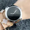 Reloj de pulsera de cuarzo marca GU para mujer y niña con logotipo de lujo reloj de banda de acero y Metal G41