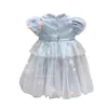 Zomer Spaanse kinderen meisjes tutu jurk voor prinses kinderen mooie pailletten vestido verjaardagsfeestje 210529