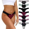 7PC / Pack Cotton Lace Women Thongs Low Rise Super Quality Sexiga Thongs för kvinnor G-String Ladies Briefs Kvinnlig Underkläder T Tillbaka 211021