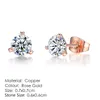 Stud Earring For Women 27 Style Classic Cubic Zirconia Wedding Rose Gold Color & Silver Color Fashion Jewelry E035