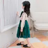 Детская Одежда Лоскутная Подростковая Девочка Одежда Блузка + Юбка Весна Осень Малыш 210528
