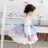2 sztuk Baby Girl Jesień Vintage Boutique Sukienka Maluch Koronki Hiszpańskie Lolita Princess Dresses Dla Dziewczyny Birthday Party Ball Suknia 210615