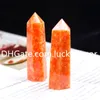 10Pcs Genuine Sunstone Obelisk Tower 6 Facet Rock Crystal Grids Wand Natural Polished Earth Spirit Balance Point Gemstone Spiritual Chakra