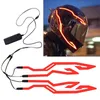 Motorcykelhjälm Klistermärke Hjälmar Ljusremsa Motorbike Blinkande Led Bar Night Riding Signal Lights 4 Modes Dekoration Klistermärken Moto Parts