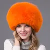 Czapki czapki/czaszki zima unisex futra prawdziwa skórzana ciepłe panie nakrywa głowy rosyjski styl na zewnątrz czapki narciarskie Cap22