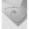 Beau bracelet de chaîne de liaison en argent sterling véritable cadeau de bijoux blanc rhodium blanc bracelets s925 tampon