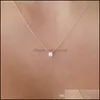 Chokers kettingen hangers sieradenshiny zirkoon onzichtbare transparante dunne lijn eenvoudige choker ketting vrouwen sieraden collana kolye Bijoux c