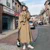 Kvinnors trenchrockar 2022 Kvinnor High Street Loose Outerwear Woman Worker Streetwear Long Trenchcoats Kvinna OL ￖverdimensionerad FY12