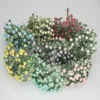 6 fourchettes en plastique artificiel minuscule fleur fausse herbe petite boule de mousse fruits bricolage boîte-cadeau décoration matériel accessoires