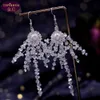 Bruidsbruiloft Tiara Oorbellen Set Kristal Bruidshoofddeksels Kroon Strass met Bruiloft Sieraden Haaraccessoires Diamant Bruids Cr6599508