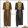 Ethnic Clothing Apparel Abaya African Robe Batik Fabric Ramadan Clothes Embroidery Kaftan Jibab Islamic Muslim Dress Galabia For Women2651 D