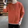 Plus Size 9XL 8XL 7XL 6XL XXXXXL Oversize Men's Sweatshirt Color Block Round Neck Trend Youth Loose Pullover Top Men 220215