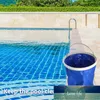 Piscina Limpa lixo lata de lata de salvamento retrátil Piscina Net Pool Skimmer Skimmer Saco Skimmer Bucket com Luvas de Limpeza