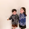 Spring kids retro style fashion floral shirts Unisex cotton casual long sleeve shirt Tops 210306