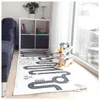 Ins nordic home avontuur spel tapijt kinderen spelen game mat deken baby kruipende pad kinderen klimmen mat dikker kamer decoratie 210724