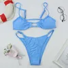 Women's Swimwear Women's Bikini Women Sexy Biquini Push Up Swimsuit Beachwear Triangle Low Waist Two Piece Underwire Thong Solid Surf