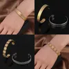 Snake Bangle Bracelets Punk Curb Cuban Chain Bracelets Stainless Steel Bracelet for Women Geometric Gold Open Cuff Bracelet Q0719